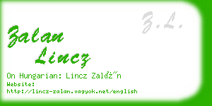 zalan lincz business card